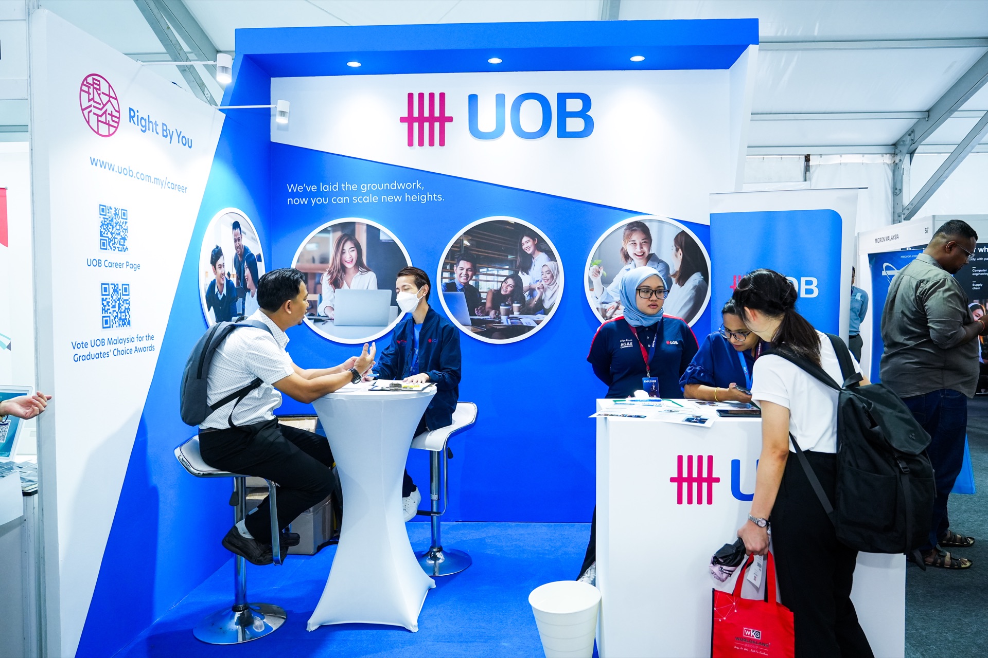 Crowds at the Talentbank booth